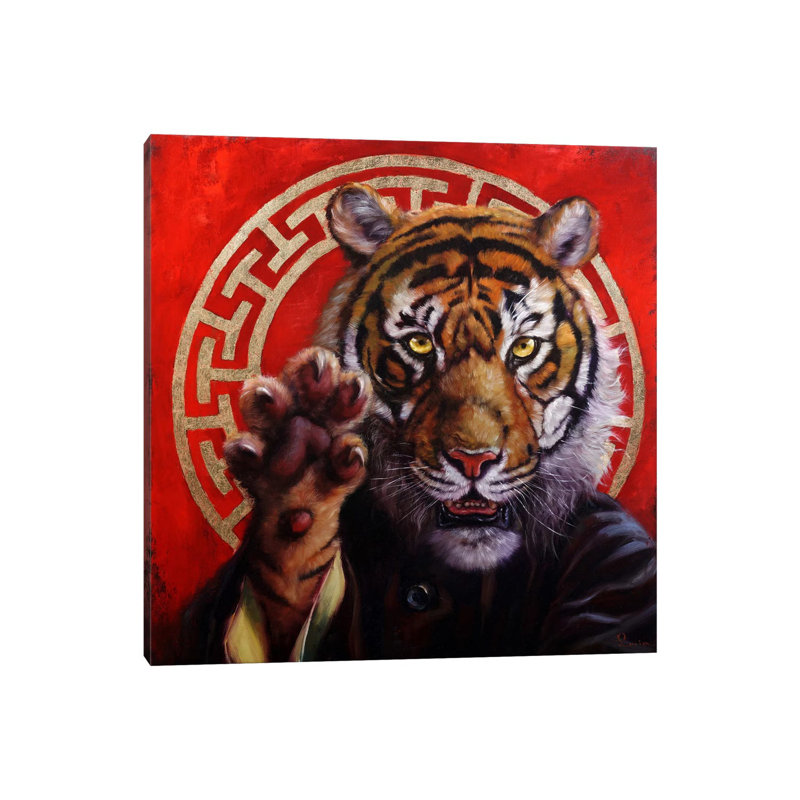 Legend Of Tiger Claw by Lucia Heffernan - Wrapped Canvas Painting, 30.48 cm H x 30.48 cm W