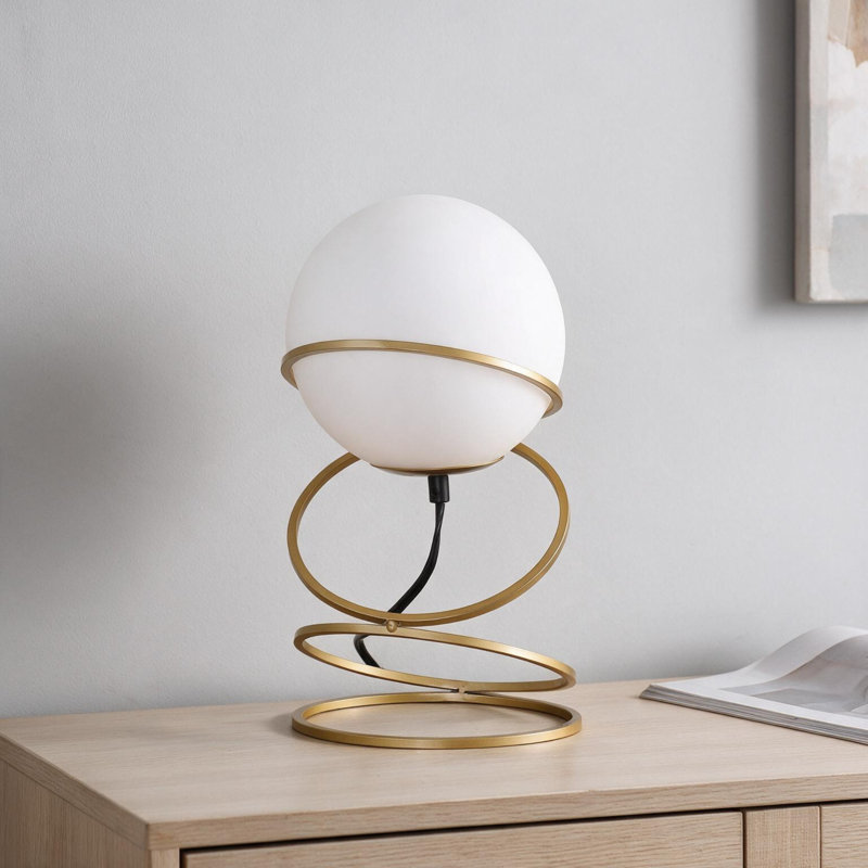 Lampe de table sur pied en métal 13 anneaux
