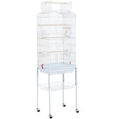 Cage à oiseau avec roulettes 59,3 po