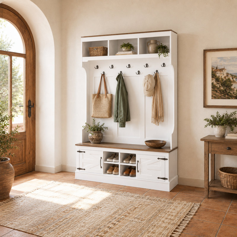 Arbre d'entrée 54 po Rittman Horizon, White