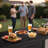  50,000 Btu Propane Fire Pit Table,42.9" Outdoor Dining & Coffee Table, Csa Certified, Wind-resistant Flame, Smokeless Design With Waterproof Cover & Lava Rocks