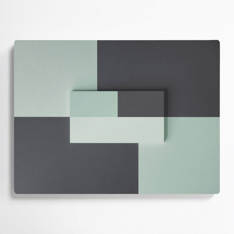 Minimalisme 40, art mural gris en métal, H 12 po x l 18 po