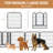 Petorldog Foldable 32" Dog Playpen with 16 Metal Wire Panels, Secure Fence for Yard, RV Travel (Black-Silver)-110539028
