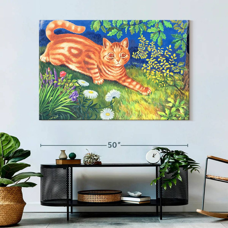Crowle Cat Stalking, 34" H x 51" W