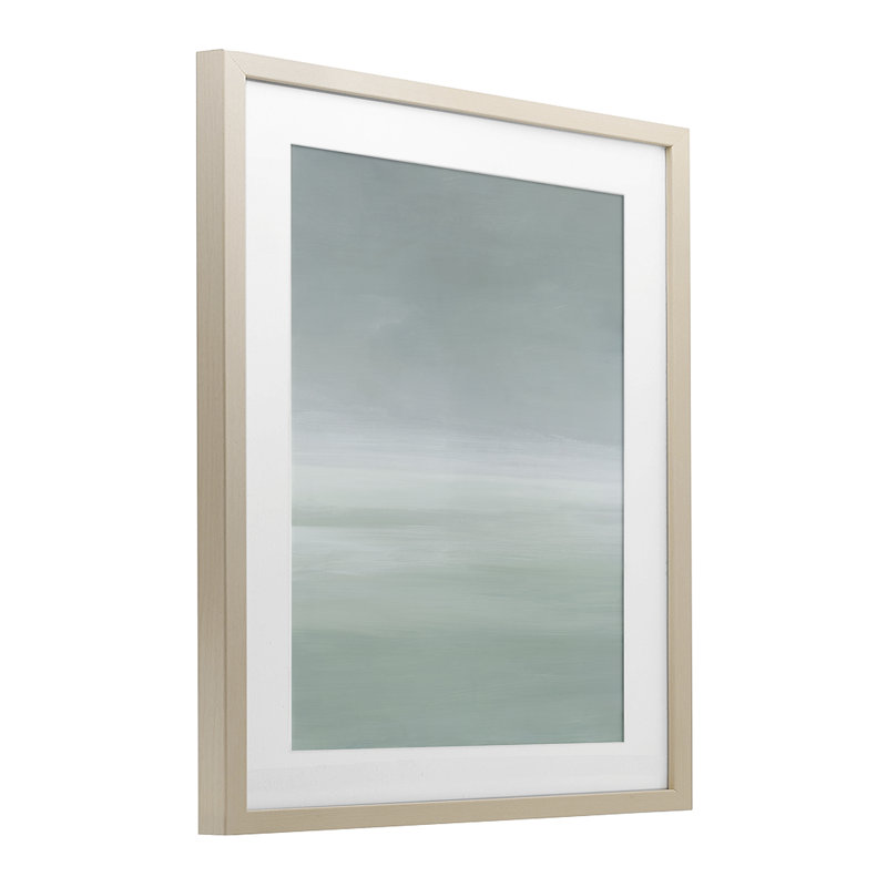«Neutre Hampton Mist», impression par Grace Popp, Cadre de récolte en pin, H 21 po x l 17 po