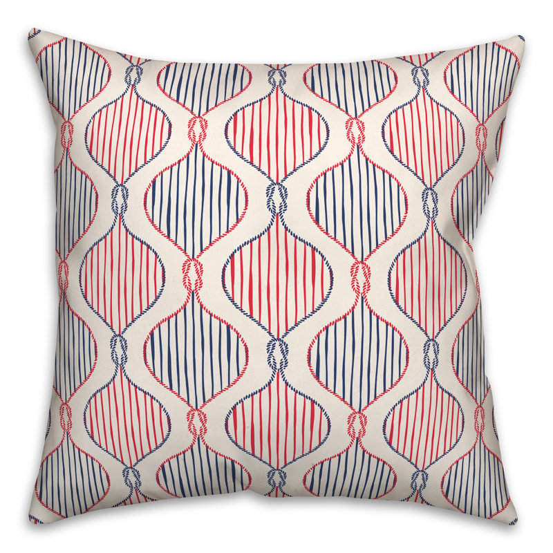 Striped Reversible Throw Pillow, 16" H x 16" W