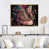 Toile avec cadre flottant or