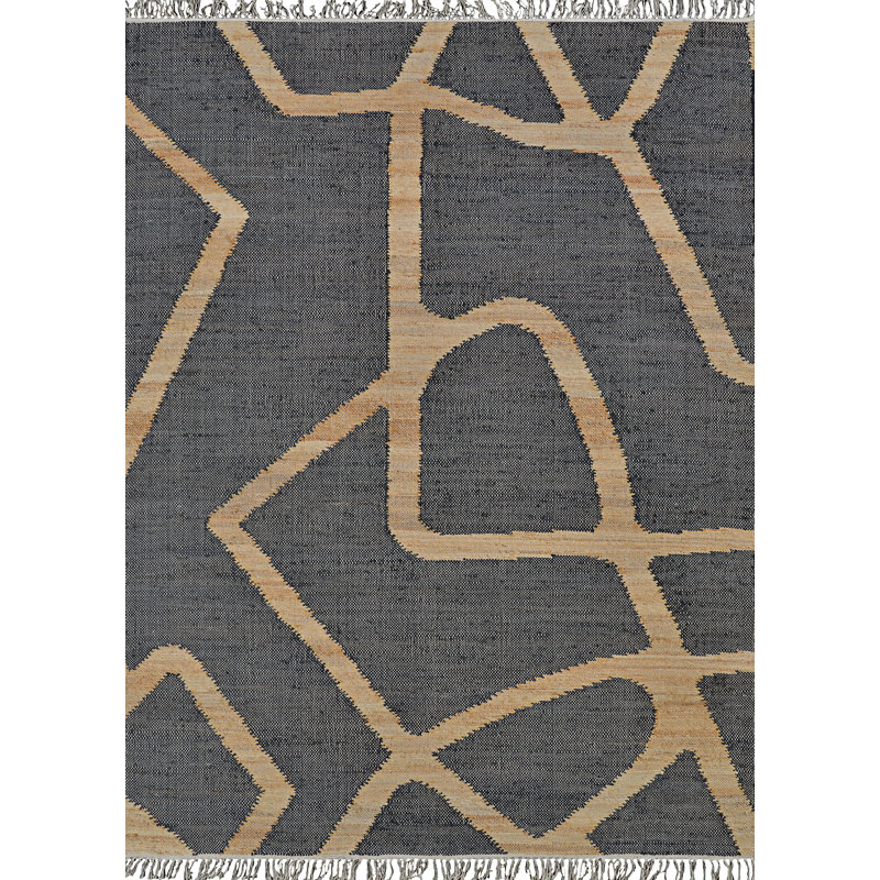 Tapis d'intérieur fait à la main Nevels Hamar, Rectangle 6 pi x 9 pi