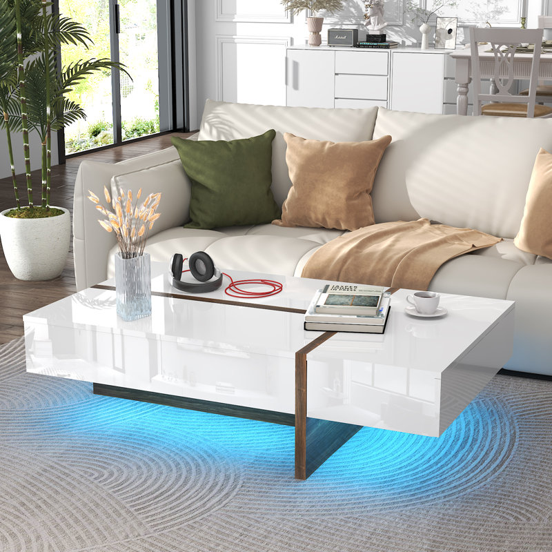 Orren Ellis Arasele Sled Coffee Table with Storage & Reviews - Wayfair ...