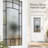 36 in. x 80 in. White Fiberglass Front Entry Door with Decorative Privacy Glass and Knock-Down Frame