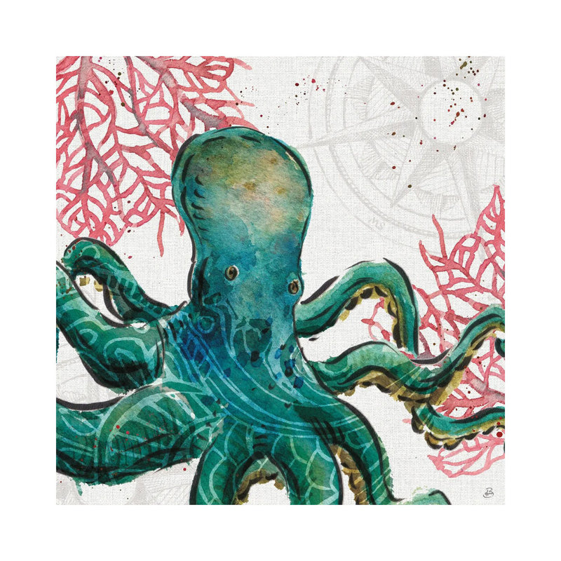 Ocean Finds IX by Daphne Brissonnet - Wrapped Canvas Painting, 66.04 cm H x 66.04 cm W x 1.91 cm D