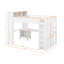 Grand lit mezzanine avec garde-robe et bureau-433730260