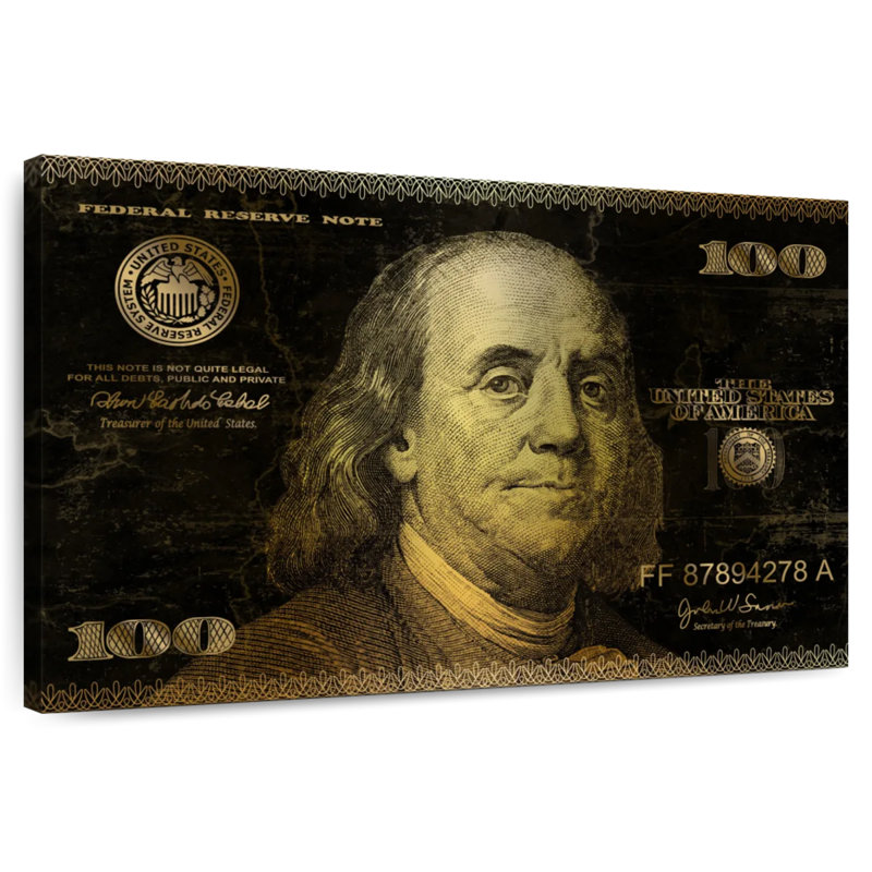 Kerner Hundred Dollar Bill, 20" H x 30" W