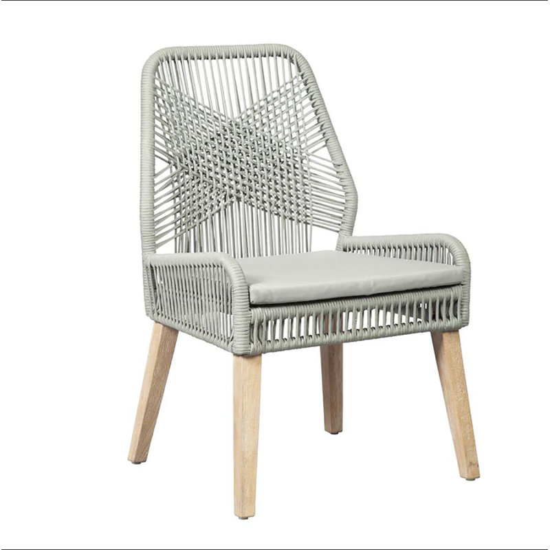Ensemble de 2 chaises d'appoint grises et patinées délavées, Gris / naturel