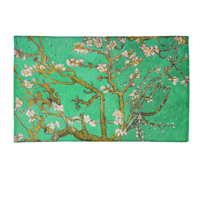 Tapis de fleurs vert en chenille de fleurs