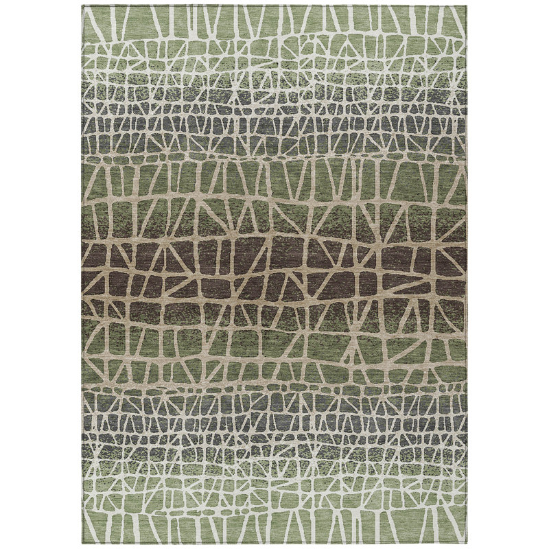 Machine Washable Indoor/Outdoor Chantille ACN2404 Geometric Rug, Rectangle 2'6" x 3'10"