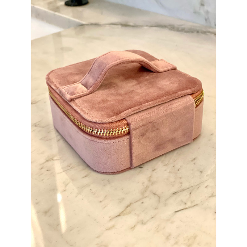 Deavian Fabric 3 Compartment Travel Case, Pink