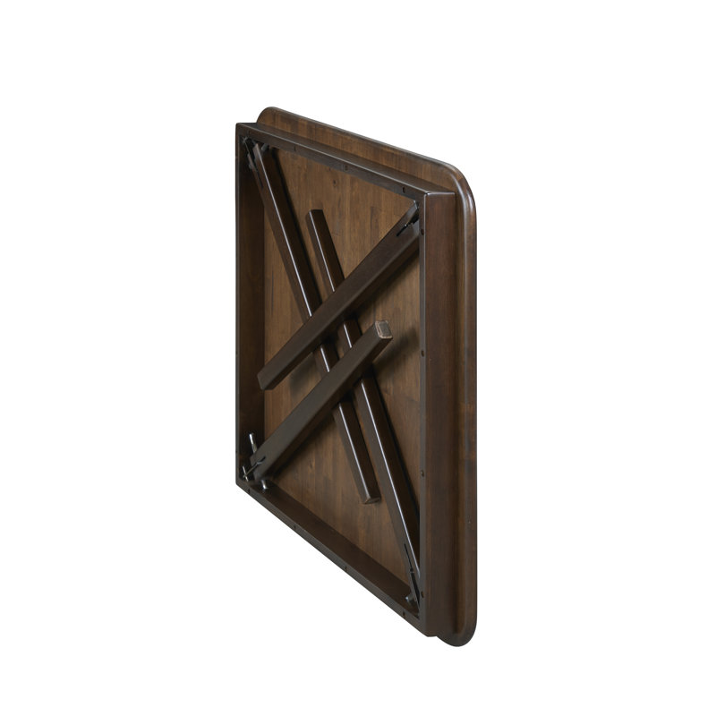 Espresso Brown Solid Wood 32'' Square Folding Card Table