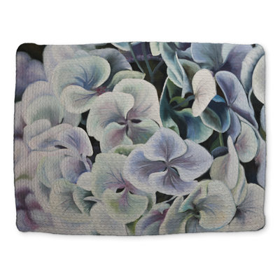 Purple Braided Placemat - Colorful Hydrangea Flowers Decor