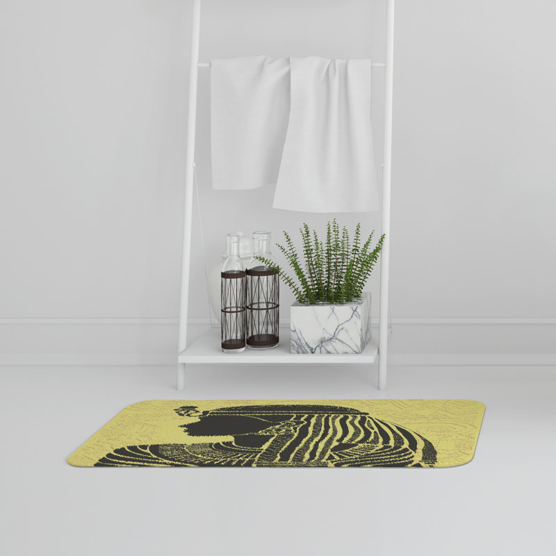 Wysocki Non-Slip Bath Rug, Yellow