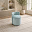 Fauteuil d'appoint pivotant en velours, fauteuil de coiffeuse confortable avec dossier incurvé et rangement dissimulé-750016704