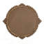 Miroir mural rond 35,5 x 31,5 po en panneau de fibres à densité moyenne avec cadre doré