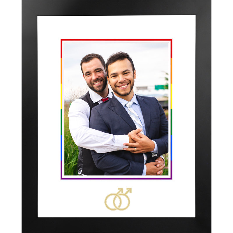 Breckler Wedding Portrait Picture Frame, Black/Gold