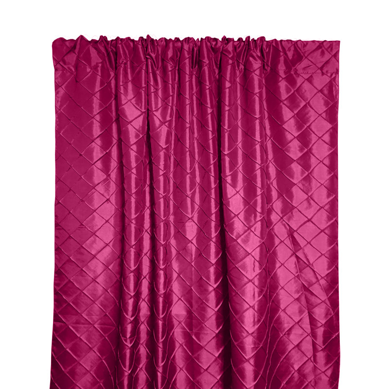Gulshara Semi Sheer Curtain Single Panel, Fuchsia, 54" W x 96" L
