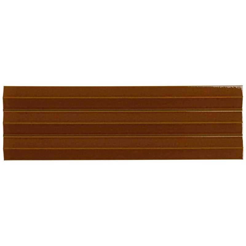 Ponto 5x16 Fluted 3D Polished Porcelain Tile, Ochre Yellow
