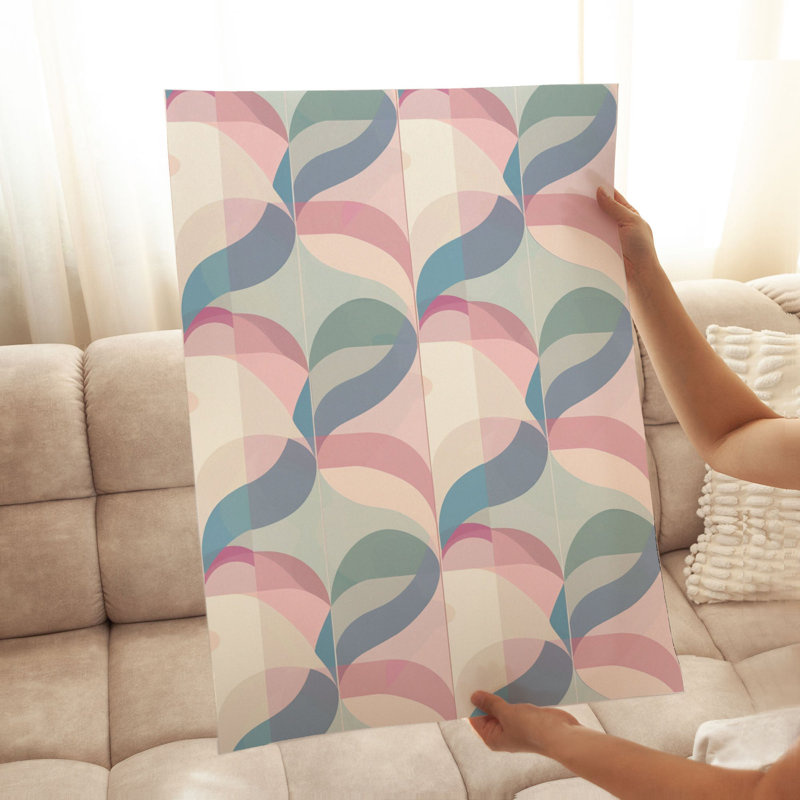 Abstract Retro Groovy 70s Pattern XVII Retro Unframed Art Print, 14" H x 11" W