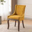 Meuble, chaise de salle à manger Ultra Side, chaises en tissu épaissi avec pieds en bois massif aux tons neutres, tête de clou bronze, ensemble de 2-902255085