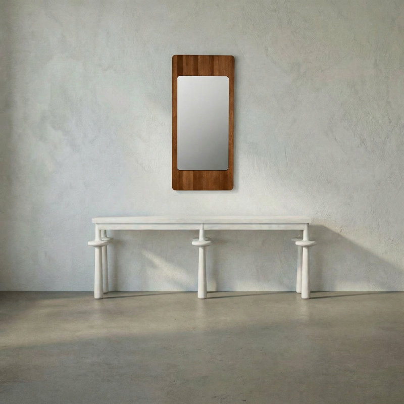 Franklin Rectangle Solid Wood Mirror, 52" x 25"