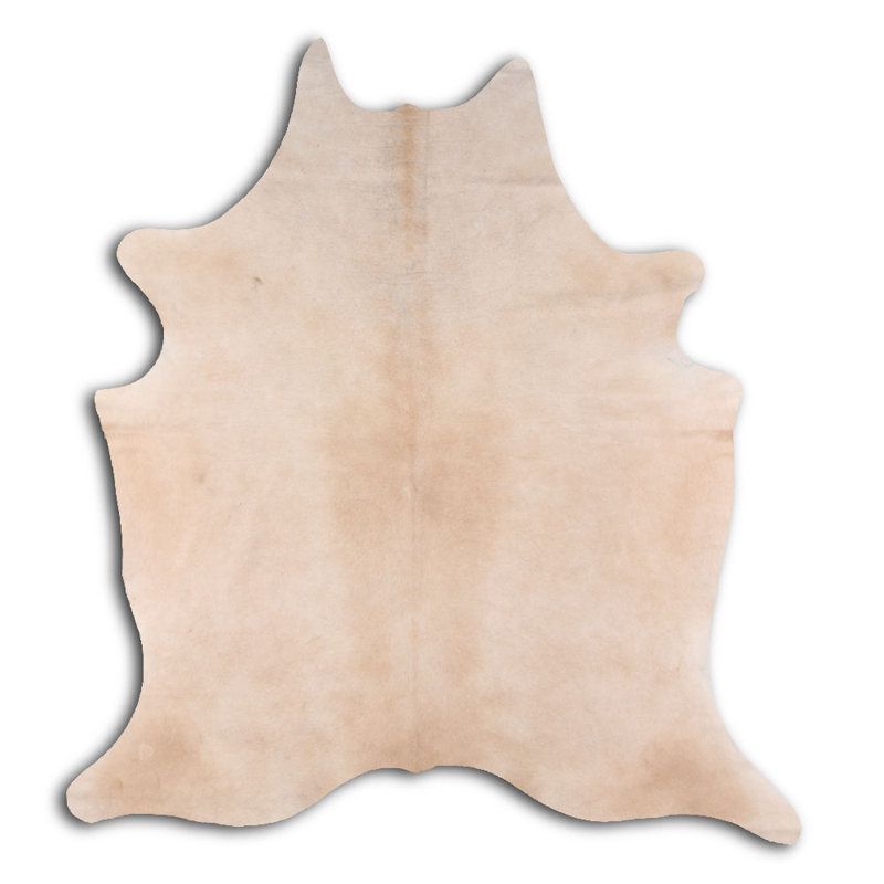 One-of-a-Kind Hand-Knotted 177cm x 241cm Cowhide Area Rug in Beige/Brown