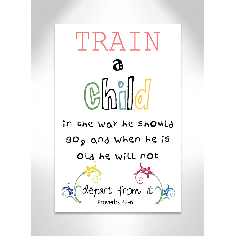«Train a Chile Train a Child», impression sur papier, H 36 po x l 24 po x P 1,5 po, Canevas
