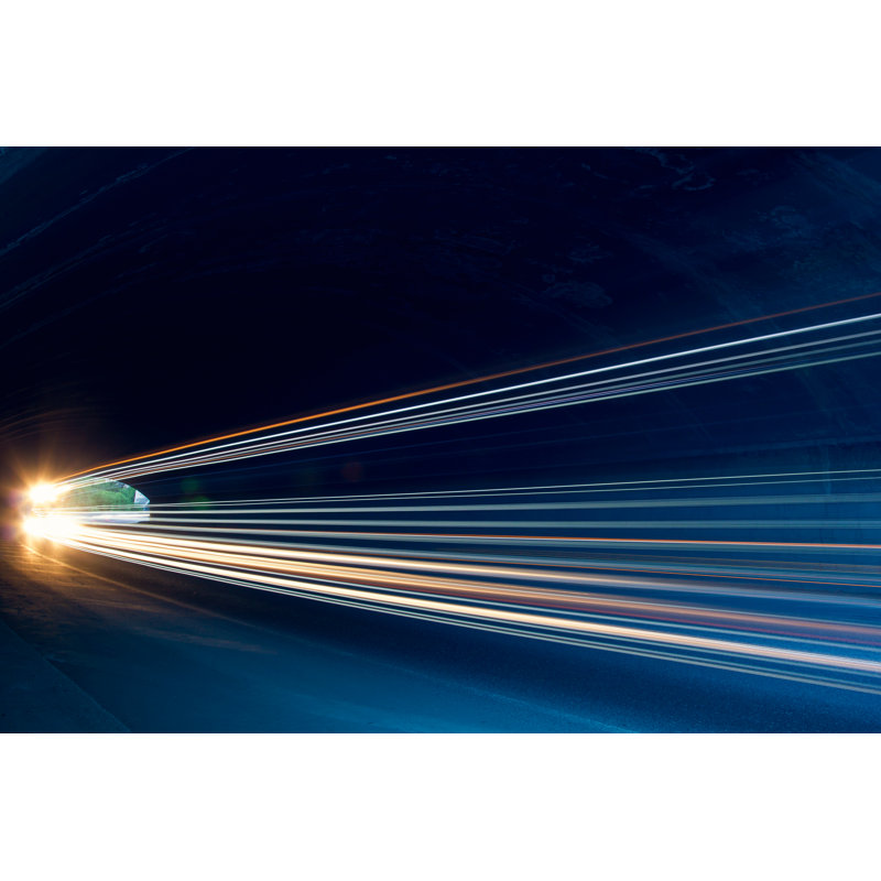 Car Ligth Trails - Wrapped Canvas Print, 30cm H x 46cm W x 3.8cm D