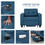 Upholstered Convertible Backrest Single Sofa Bed Accent Chair-486721163