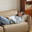 Khaki 100% Polyester Modular Sofa cushion couch