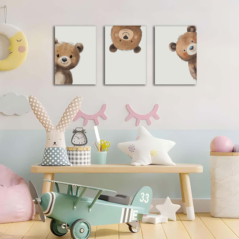 3 Piece Wrapped Canvas Print, 60 cm H x 40 cm W