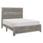 Mobilier de chambre à coucher en bois pleine grandeur rustique à panneau gris 1pc, lit dans une boîte-1554533030-1554533048