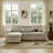 73.62" Corduroy Stripe L-Shaped Sectional Sofa For Living Rooms-762595872