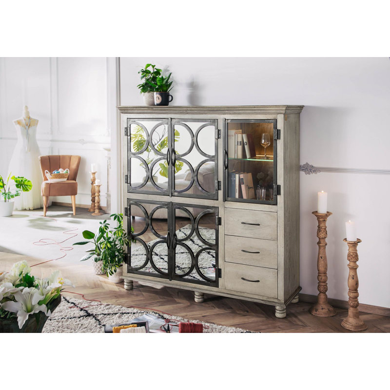 150cm Wide 3 Drawer Solid Wood Highboard