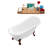 61" Streamline Clawfoot Soaking Acrylic Bathtub With Drain, Clawfeet, and Bamboo Tray-63425092-63425097