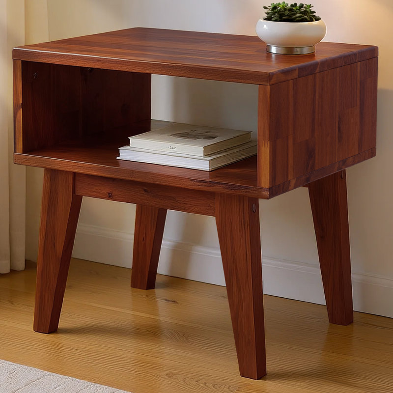 Table de chevet Acacia Jhasir, Noyer