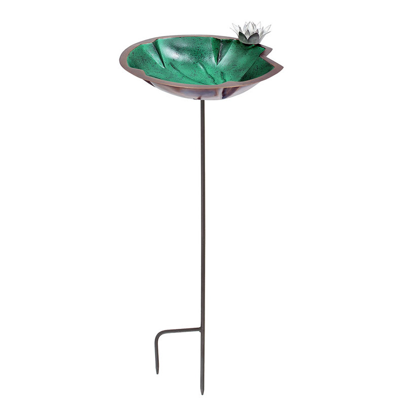Bain d'oiseaux avec piquet Lilypad