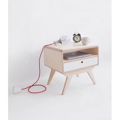 Miner 50cm W Bedside Table
