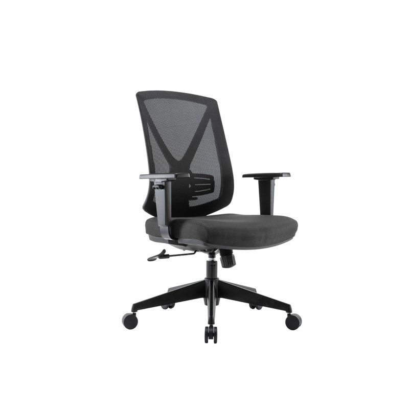  Chaise en filet à dossier moyen avec accoudoirs entièrement réglables