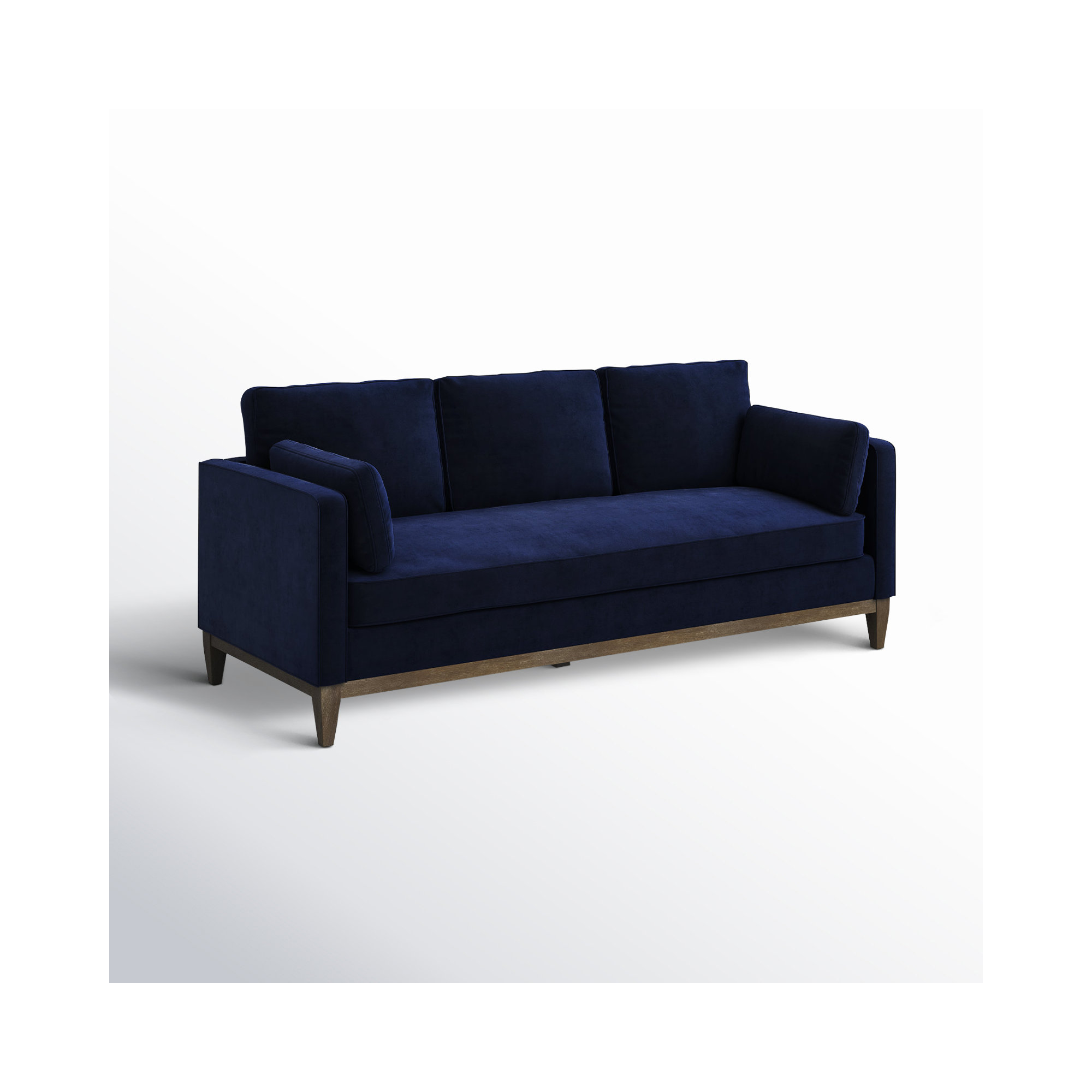 Pera 84'' Upholstered Sofa, Dark Navy Blue Velvet