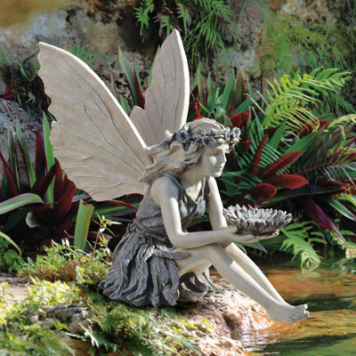 The Flower Fairy Fantasy & Sci-Fi Weather Resistant Polyresin Garden Statue