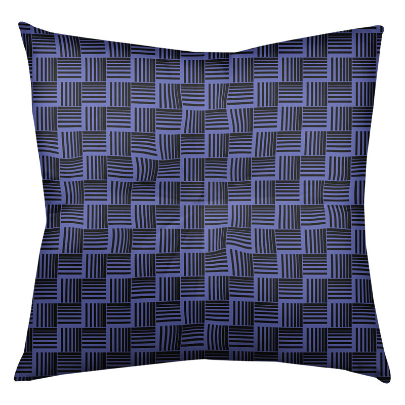 Coussin de sol classique à rayures Baskettressées, 26 po x 26 po, Violet