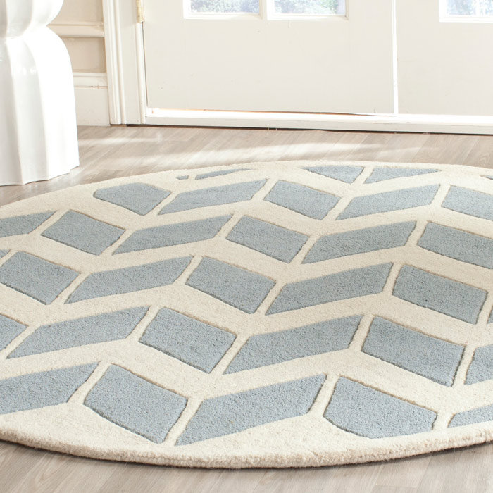 Deedie Hand Tufted Wool Chevron Rug